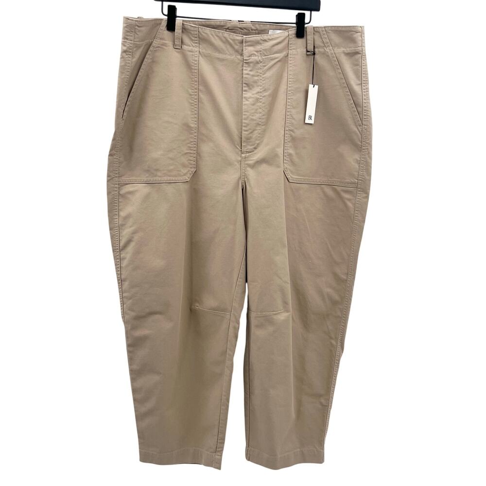 BR Banana Republic Barrel Leg Chino Pants womens plus sz 20 NWT Khaki